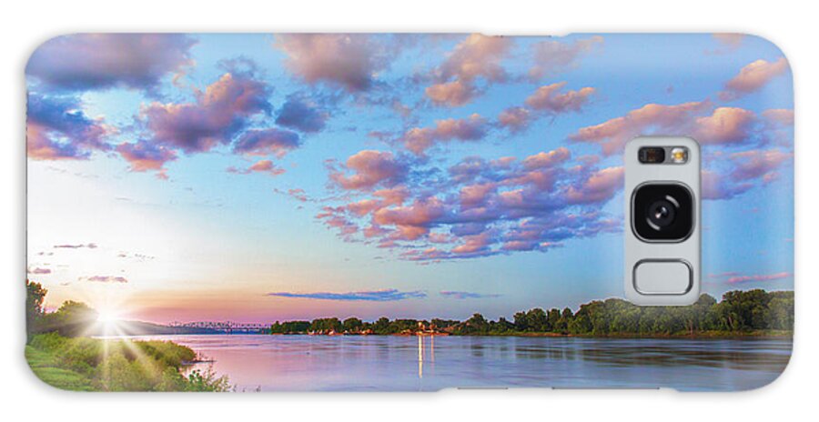 Missouri Galaxy Case featuring the photograph Missouri River Sunset From Saint Charles by Bill and Linda Tiepelman