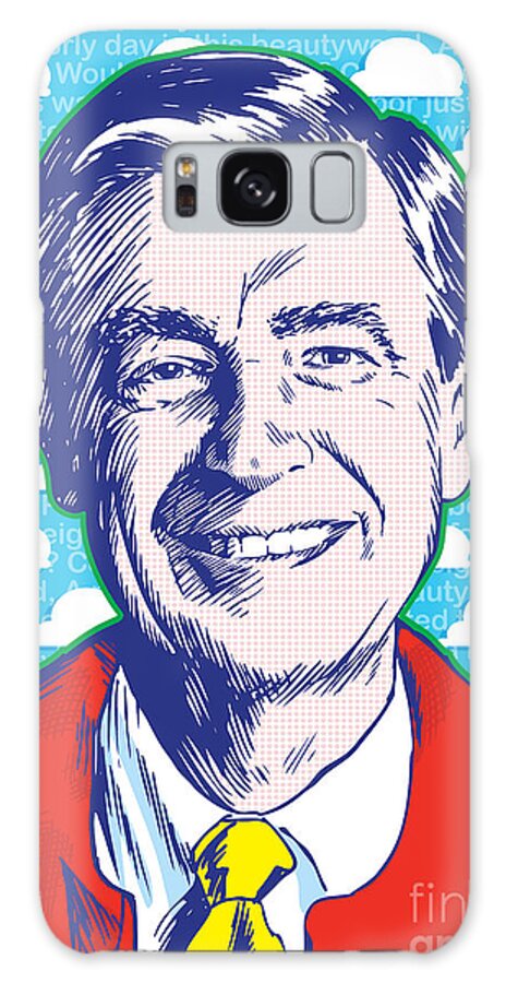 Art Print Digital Neighborhood Trolley Pbs Tv Childrens Room Mister Fred Rogers Rodgers Pittsburgh Make Believe Puppets Cardigan Sneakers Illustration Mr. Rogers Mr Rogers Mr Rodgers Pop Art Galaxy Case featuring the digital art Mister Rogers Pop Art by Jim Zahniser