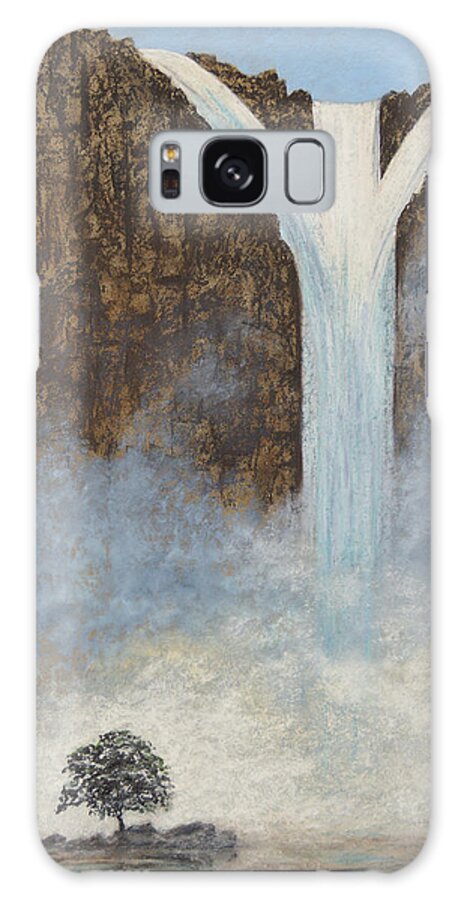 Misty Falls Galaxy Case featuring the pastel Misty Falls by David Clode