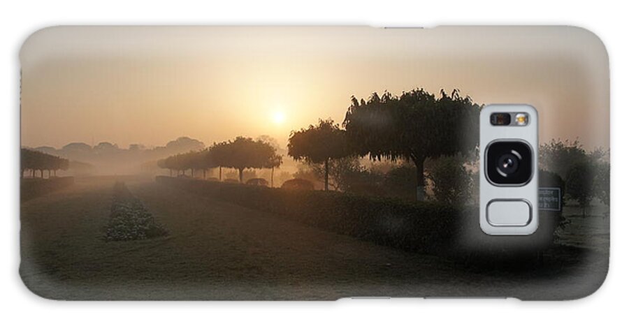 Misty Garden Galaxy S8 Case featuring the photograph Misty garden in the morning light by Elena Perelman
