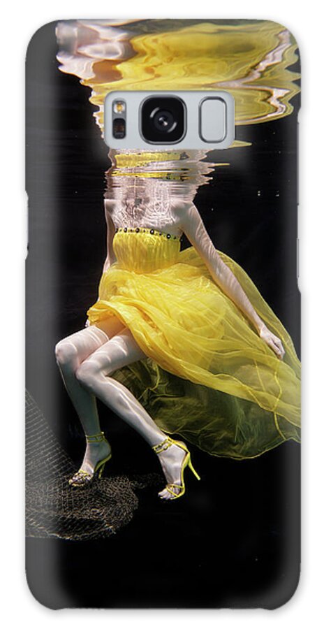 Tranquility Galaxy Case featuring the photograph Mixed Race Woman In Dress Swimming by Ming H2 Wu