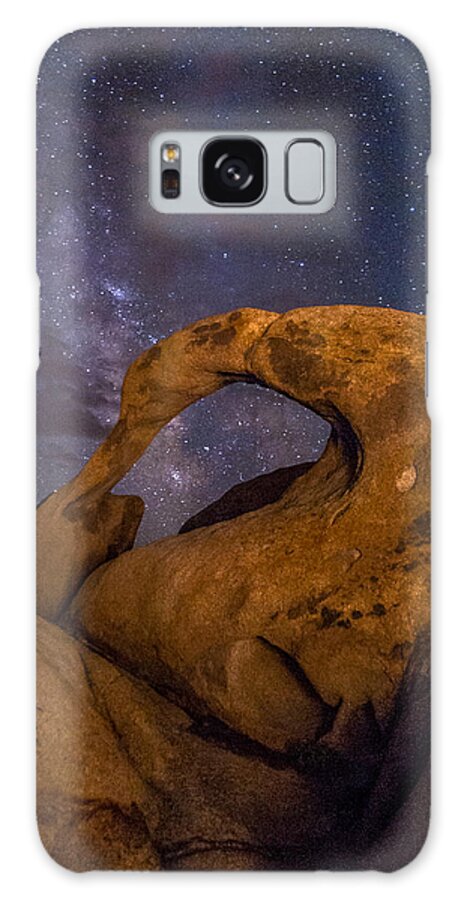 Night Galaxy Case featuring the photograph Mobius Arch and Milky Way by Cat Connor