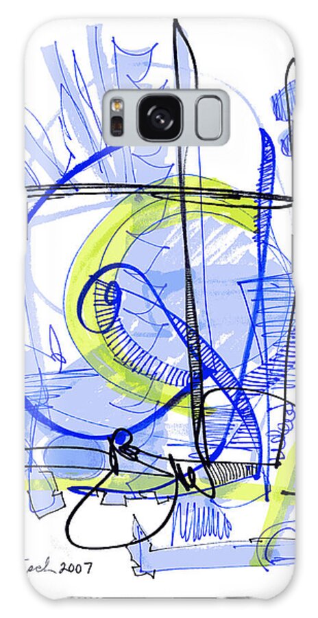 Modern Drawing Galaxy Case featuring the drawing Modern Drawing Sixty-Eight by Lynne Taetzsch