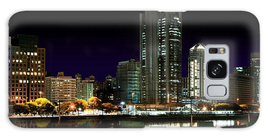 Sao Paulo Galaxy S8 Case featuring the photograph Modern Sao Paulo Skyline near Brooklin District and Stayed Bridge by Carlos Alkmin