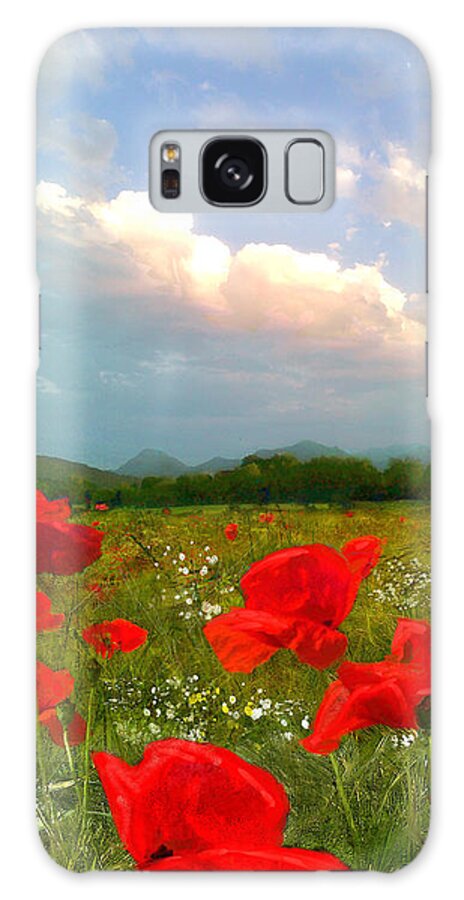Angie Braun Galaxy Case featuring the painting Mohnblumen by Angie Braun