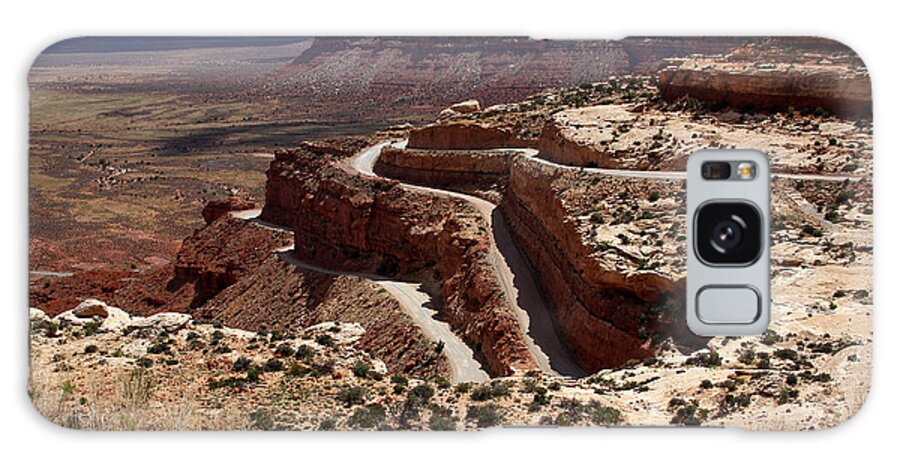 Moki Dugway Galaxy Case featuring the photograph Moki Dugway Begins by Butch Lombardi