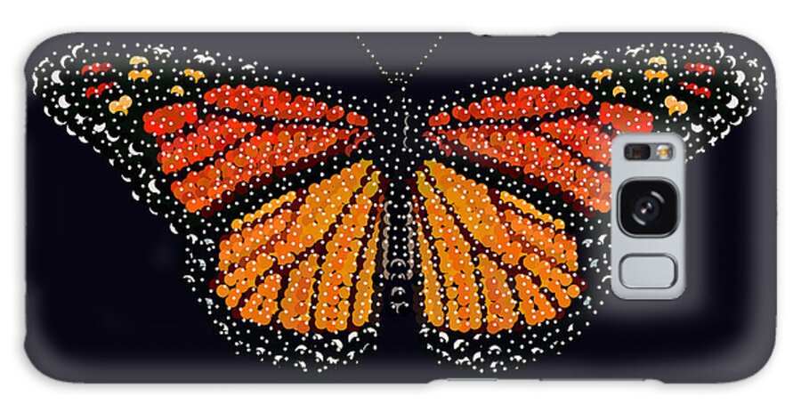 Monarch Butterfly Galaxy Case featuring the digital art Monarch Butterfly Bedazzled by R Allen Swezey