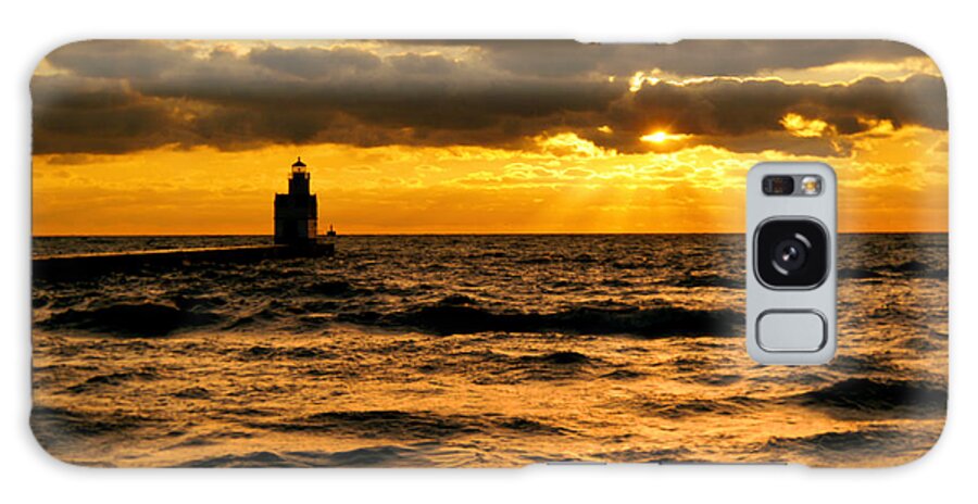 Lighthouse Galaxy Case featuring the photograph Moody Morning by Bill Pevlor
