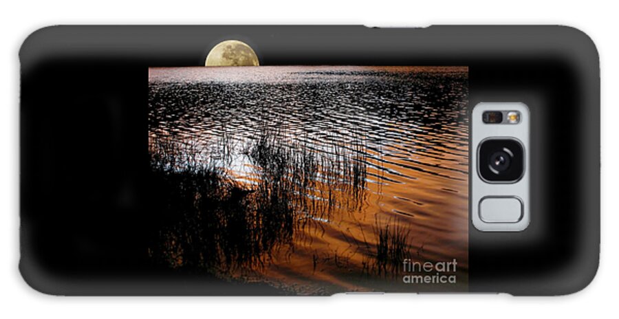 Photography Galaxy Case featuring the photograph Moon catching a glimpse of Sunset by Kaye Menner