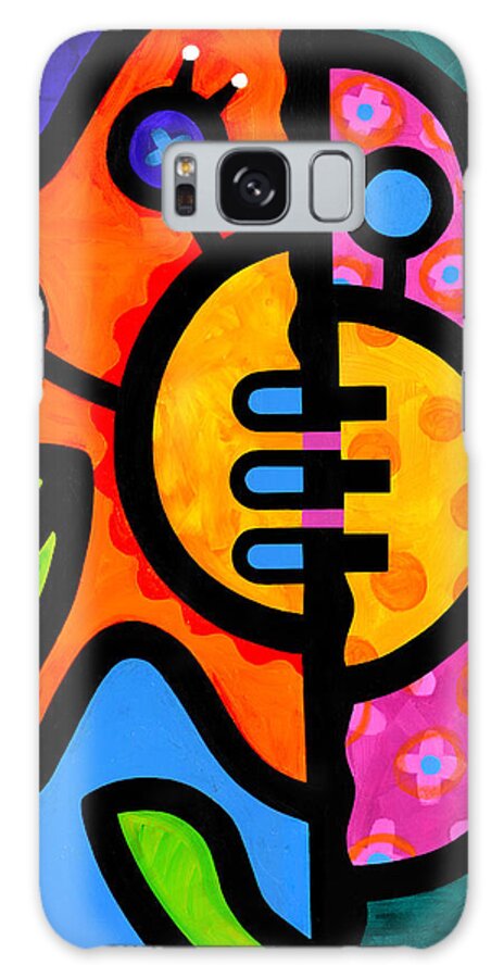 Flower Galaxy Case featuring the painting Moon Flower by Steven Scott