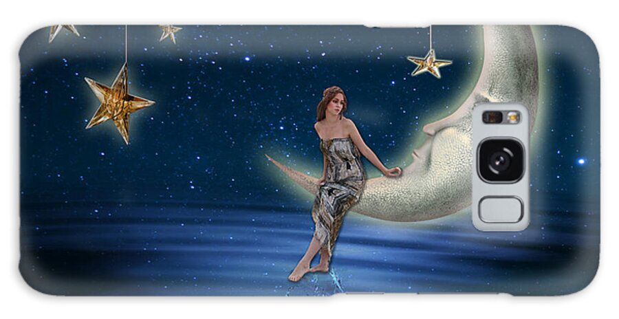 Abstract Galaxy Case featuring the photograph Moon Goddess by Juli Scalzi