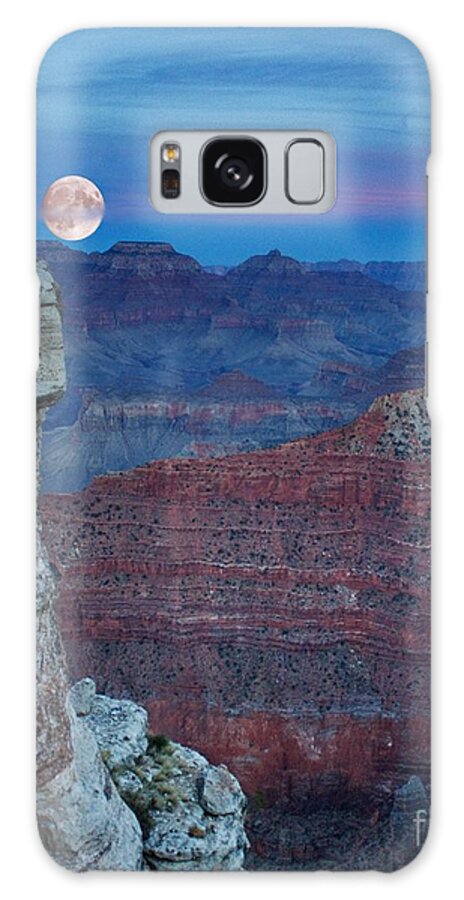 Moon Rise Grand Canyon Galaxy Case featuring the photograph Moon Rise Grand Canyon by Patrick Witz