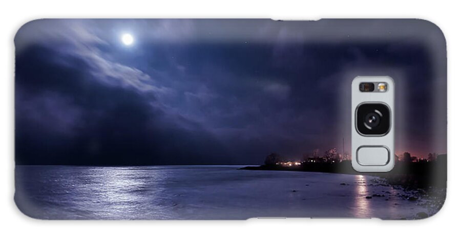 Lighthouse Galaxy Case featuring the photograph Moonlight Bay by EXparte SE