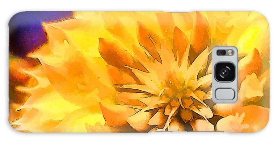 Flower Galaxy Case featuring the photograph Moonlit Yellow Flower by Beth Venner