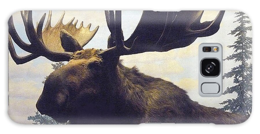 Nature Galaxy Case featuring the photograph Moose Diorama by Mary Ann Leitch