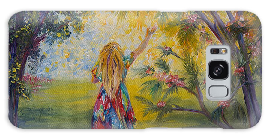 Joy Galaxy Case featuring the painting Good Morning Sunshine by Mary Beglau Wykes