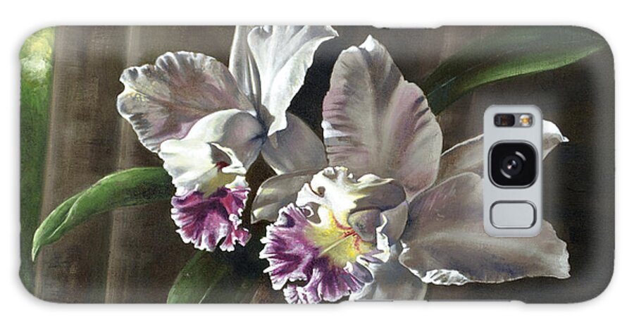 Orchid Galaxy Case featuring the painting Morning Cattelya by Joan Garcia