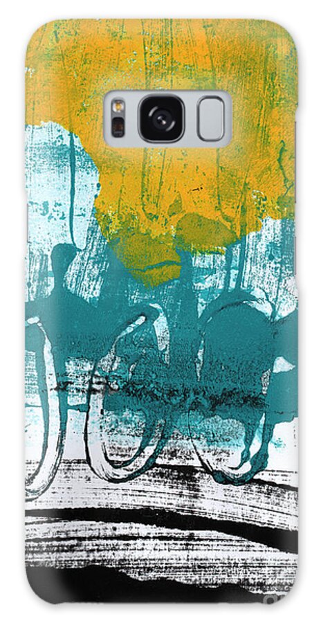 Abstract Painting Galaxy Case featuring the painting Morning Ride by Linda Woods