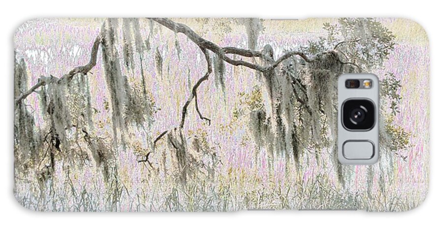 Impressionistic Mossy Oak In The Marsh Galaxy Case featuring the photograph Moss Branch by Edward Shmunes