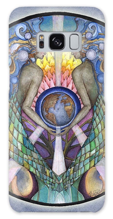 Mandala Art Galaxy Case featuring the painting Mother Ocean Mandala by Jo Thomas Blaine