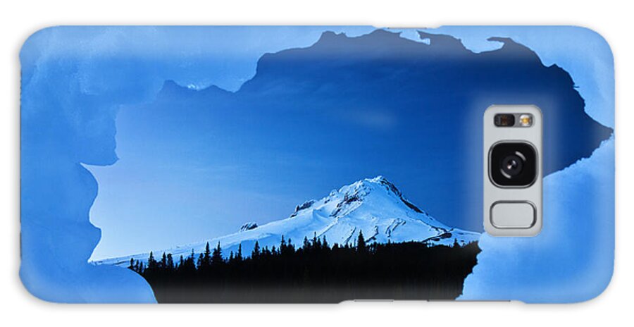  River Galaxy Case featuring the photograph Mount Hood Blues by Darren White