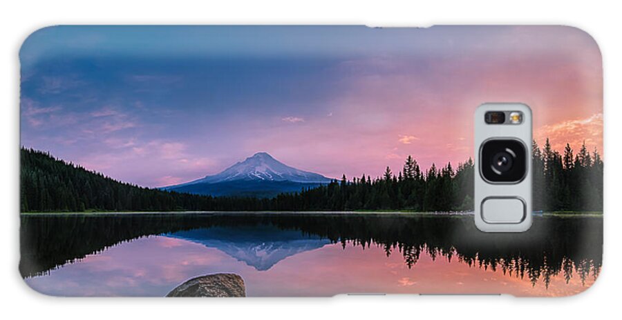 Trillium Lake Galaxy Case featuring the photograph Mount Hood Magic by Dan Mihai