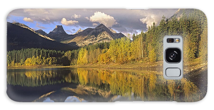 Feb0514 Galaxy Case featuring the photograph Mount Kidd And Wedge Pond Alberta Canada by Tim Fitzharris