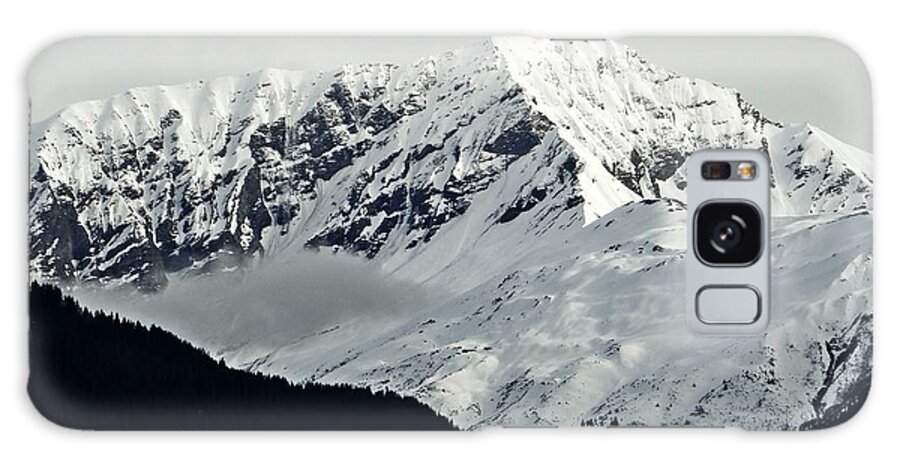 Mountain Galaxy Case featuring the photograph Mountain in black and white by Karin Ravasio