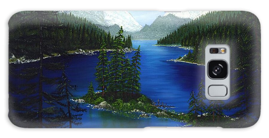 Mountain Galaxy Case featuring the painting Mountain Lake Canada by Patrick Witz