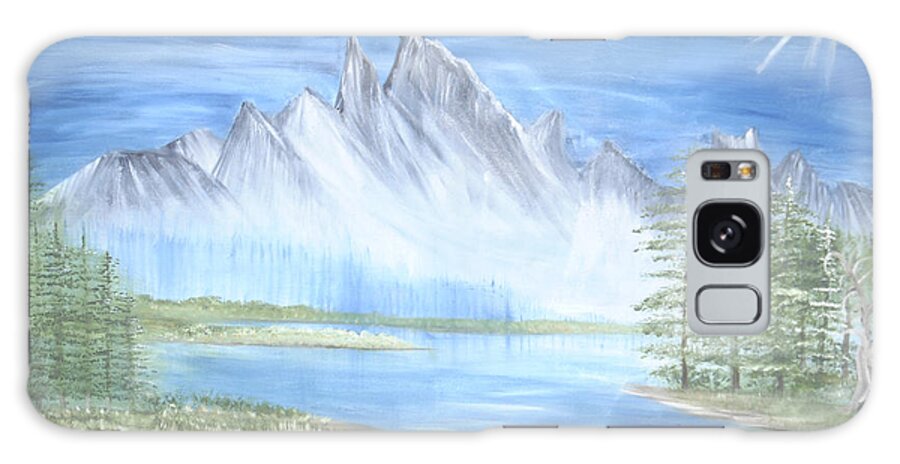 Mountains Galaxy Case featuring the painting Mountain Mist 2 by Suzanne Surber