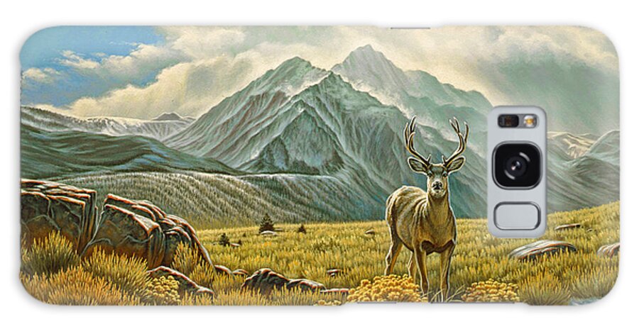 Landscape Galaxy Case featuring the painting Mountain Muley by Paul Krapf