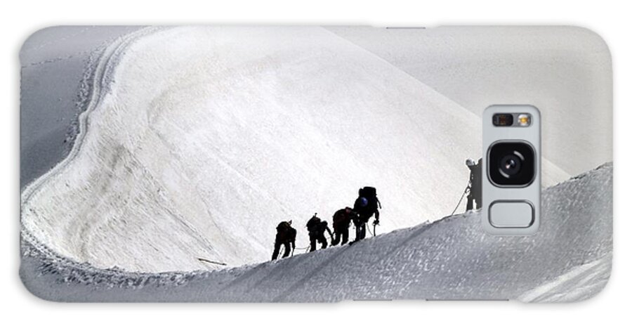 Mountain Galaxy Case featuring the photograph Mountaineers to conquer Mont Blanc by Cristina Stefan