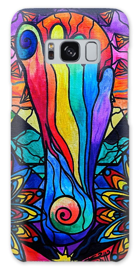 Vibration Galaxy Case featuring the painting Moving Forward by Teal Eye Print Store