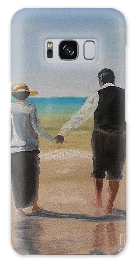 Mr. Carson Galaxy S8 Case featuring the painting Mr. Carson and Mrs. Hughes by Bev Conover