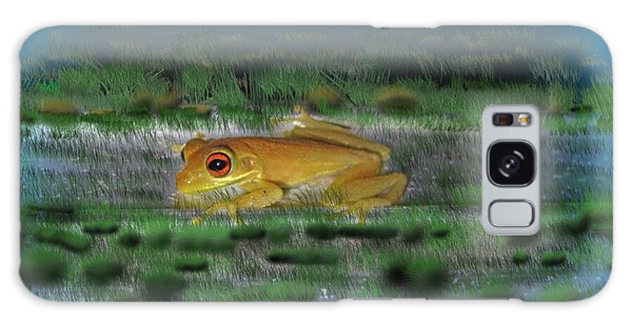 Frog Galaxy Case featuring the digital art Mr. Frog by Lessandra Grimley