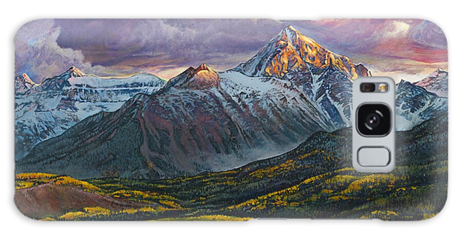 Sneffels Galaxy S8 Case featuring the painting Mt. Sneffels by Aaron Spong