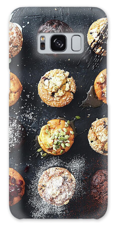 Nut Galaxy Case featuring the photograph Muffins With Nuts, Fruits And Chocolate by Eugene Mymrin