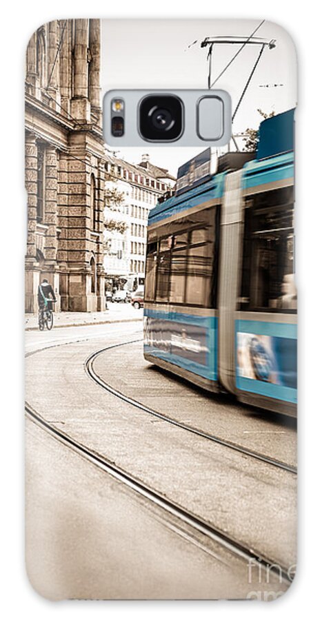 Ancient Galaxy Case featuring the photograph Munich city traffic by Hannes Cmarits