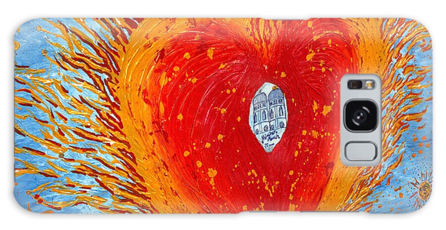 Heart Galaxy Case featuring the painting Munich Heart by Heidi Sieber