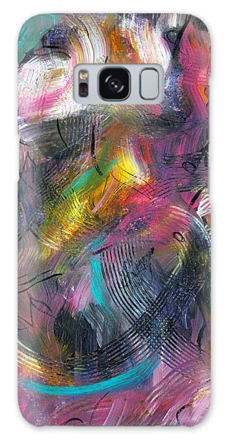 Abstract Galaxy Case featuring the painting Musical Flow by Roberta Rotunda