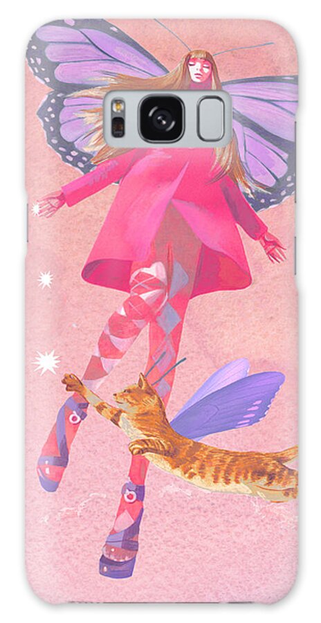 Sky Galaxy Case featuring the painting My Colored Dreams by Victoria Fomina
