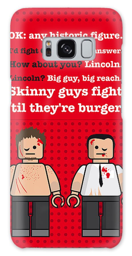Fight Galaxy Case featuring the digital art My Fight club lego dialogue poster by Chungkong Art