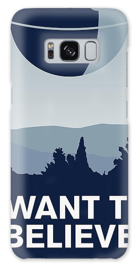 Classic Galaxy Case featuring the digital art My I want to believe minimal poster-deathstar by Chungkong Art