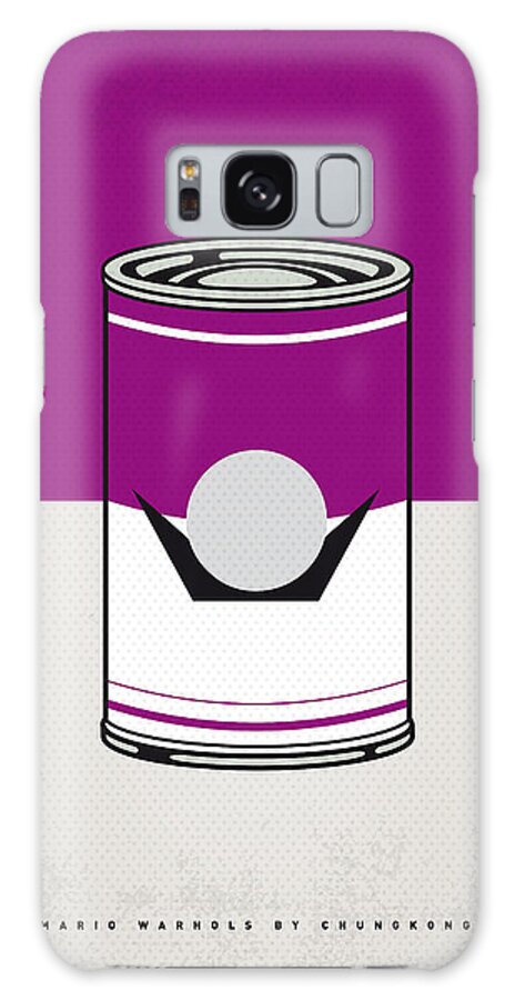 Warhol Galaxy Case featuring the digital art My Mario Warhols Minimal Can Poster-waluigi by Chungkong Art