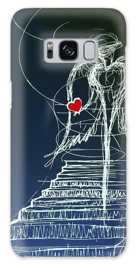 Giorgio Tuscani Galaxy Case featuring the painting My Soul awaits with Love at hand by Giorgio Tuscani