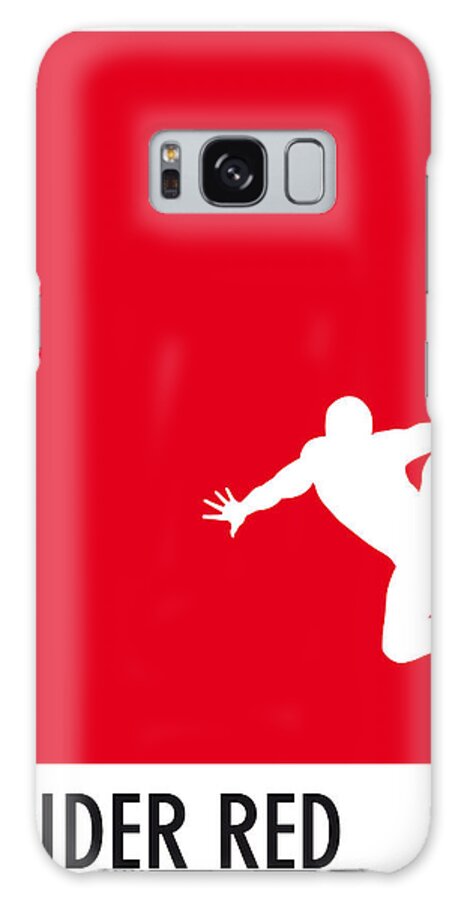 Superhero 04 Spider Red Galaxy Case featuring the digital art My Superhero 04 Spider Red Minimal poster by Chungkong Art