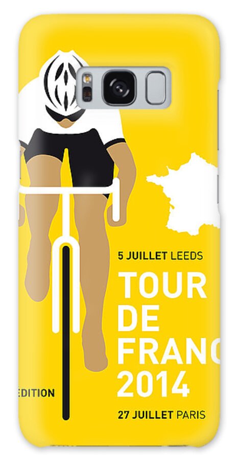 Minimal Galaxy Case featuring the digital art My Tour De France Minimal Poster 2014 by Chungkong Art