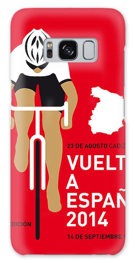 Minimal Galaxy Case featuring the digital art My Vuelta A Espana Minimal Poster 2014 by Chungkong Art