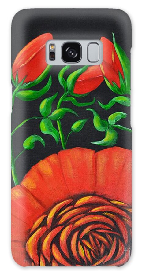 Rose Galaxy S8 Case featuring the painting Mystery Flower by Melvin Turner