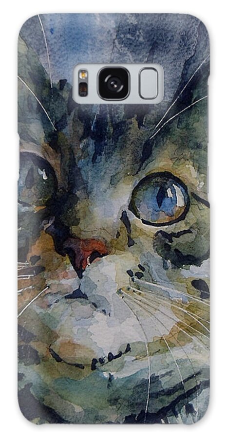 Tabby Galaxy Case featuring the painting Mystery Tabby by Paul Lovering